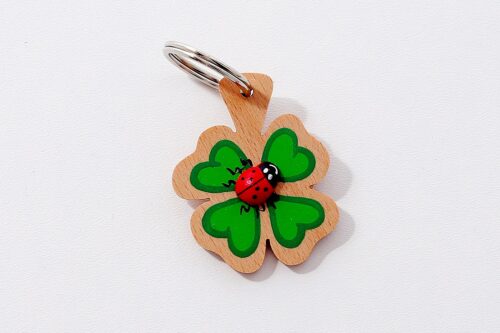 čtyřlístek s beruškou-přívěsek