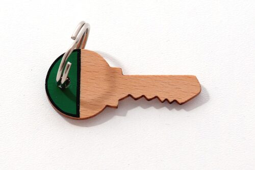 klíč-zelený-přívěšek