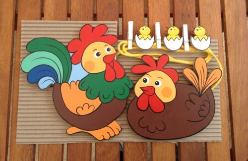 PROVÁZKOVÁ NÁSTĚNKA-KOHOUTEK A SLEPIČKA