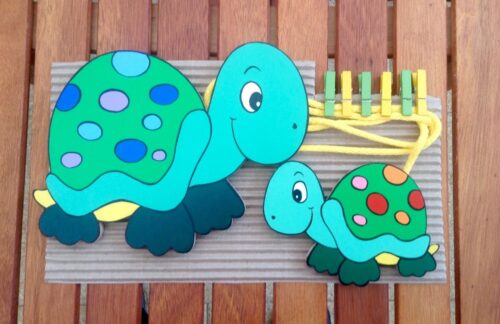 PROVÁZKOVÁ NÁSTĚNKA-ŽELVA VELKÁ S MIMINKEM