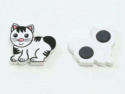 MAGNET-KOČIČKA BÍLO-ČERNÁ